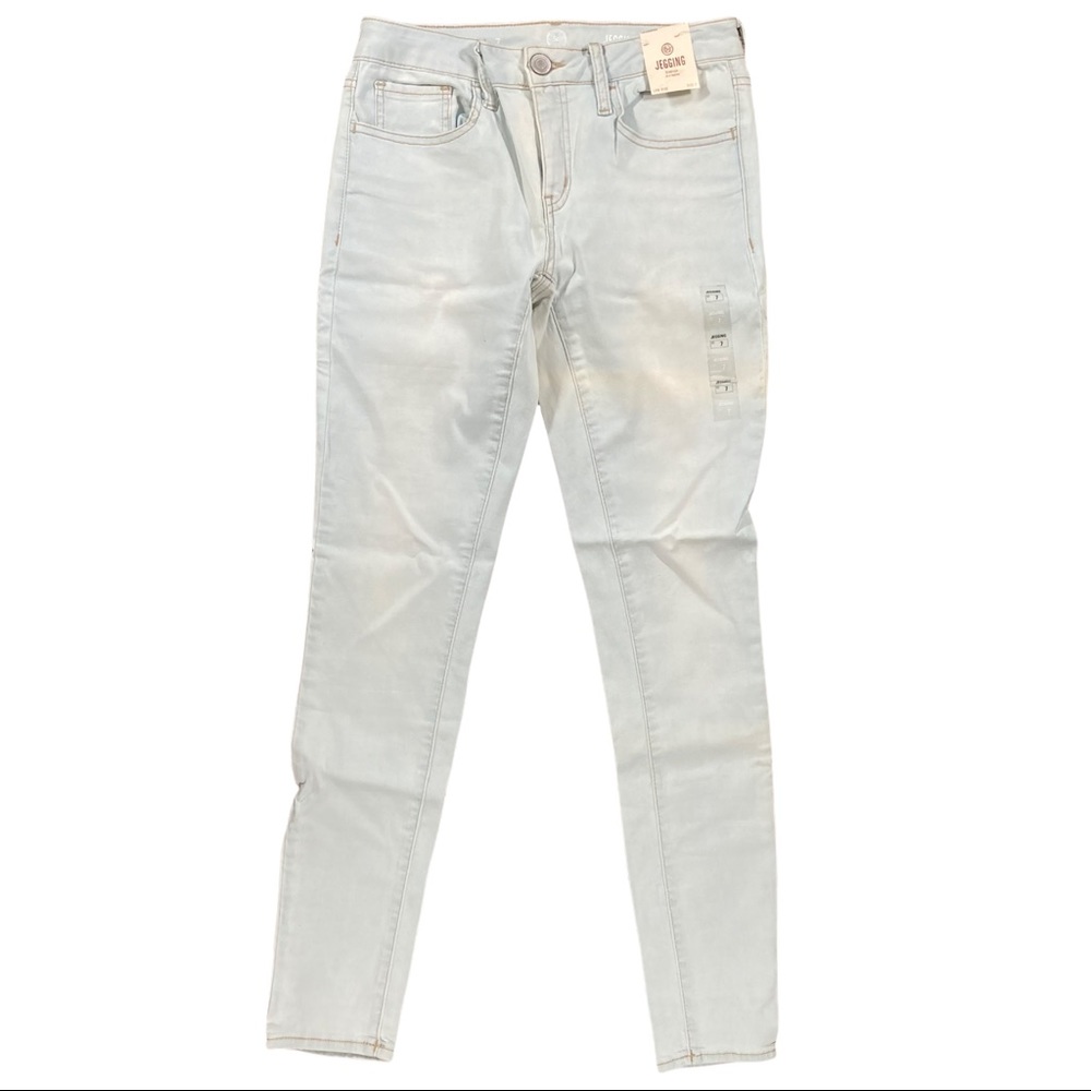 SO low rise jeggings size 7 women’s jean leggings 29.5” inseam acid wash skinny